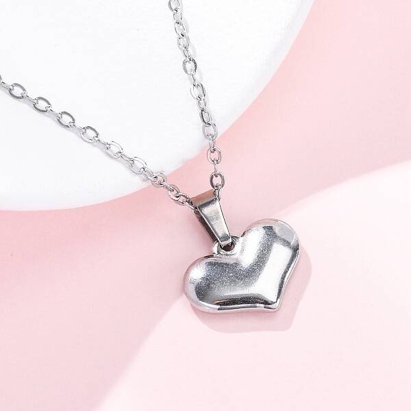 Heart 304 Stainless Steel Pendant Necklaces