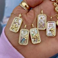 Vintage 12 Constellation Necklaces for Women, Colorful Zodiac Birthstone Necklace Gifts