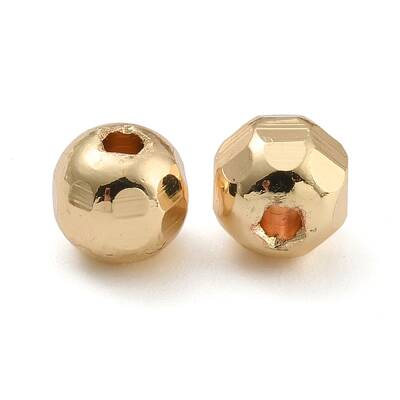 Rack Plated Round Brass Beads