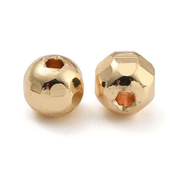 Rack Plated Round Brass Beads