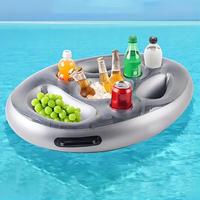 Inflatable Pool Float with Drink Holder, Floating Pool Tray, Pool Party Snack Tray, Outdoor Swimming Pool Float, Water Sports...