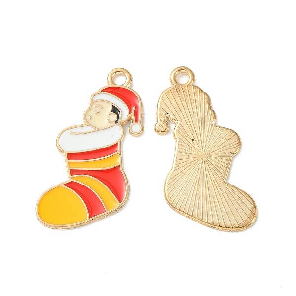 Christmas Alloy Enamel Pendants