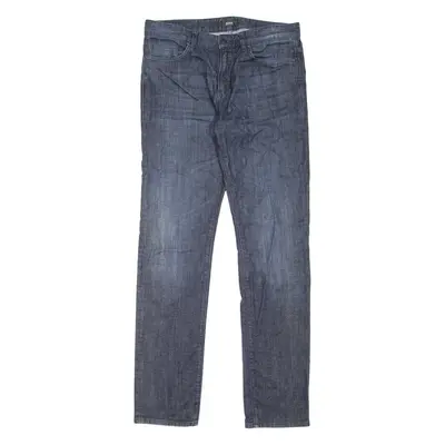 BOSS HUGO BOSS Mens Jeans Blue Slim Straight Stone Wash W33 L34