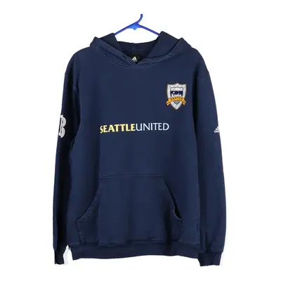 Seattle United Adidas Hoodie - Large Navy Cotton Blend