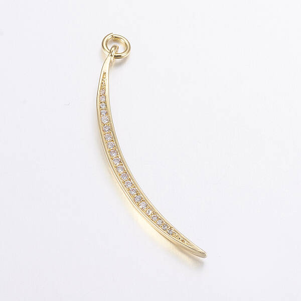 Brass Micro Pave Cubic Zirconia Pendants
