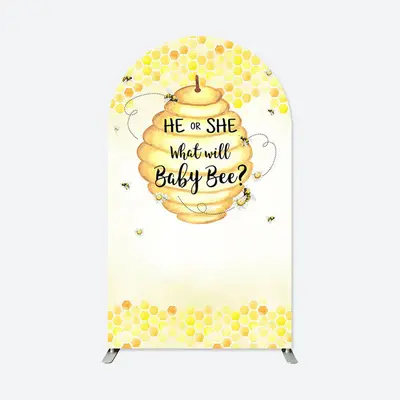 Aperturee Sweet Baby Bee Honey Baby Shower Party Arch Backdrop | Chiara Wall Backdrop Diy | Diy Chiara Backdrop Cover | Chiar...