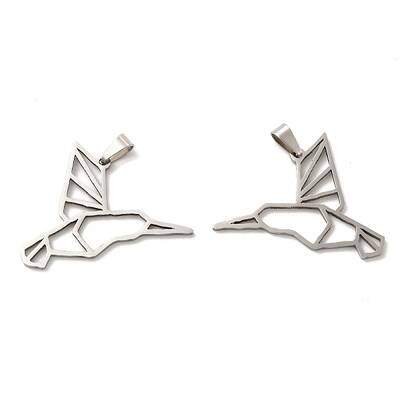 Non-Tarnish 201 Stainless Steel Origami Pendants