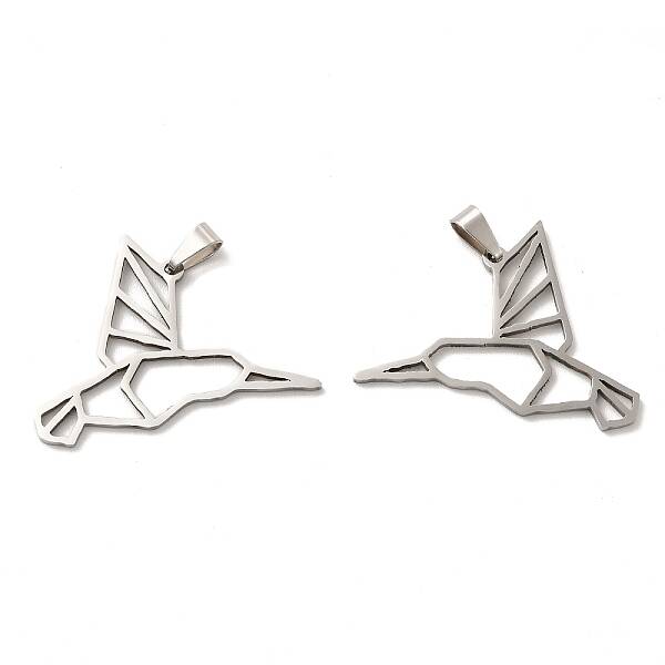 Non-Tarnish 201 Stainless Steel Origami Pendants