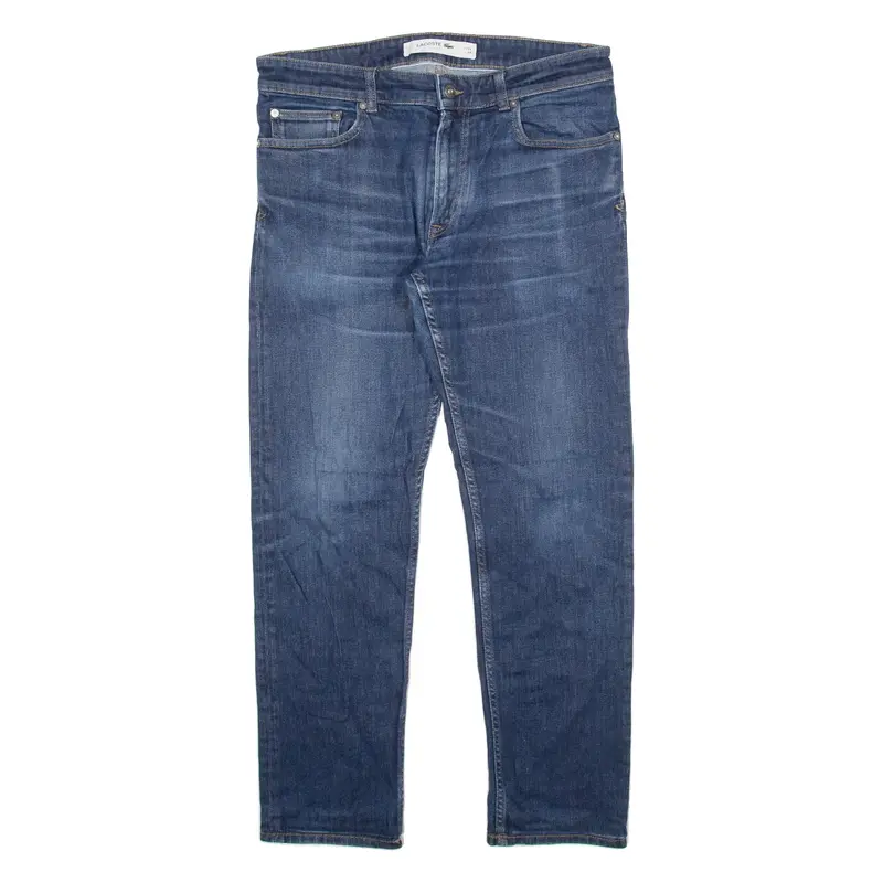 LACOSTE Mens Jeans Blue Slim Straight W33 L29