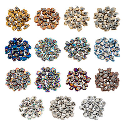 300Pcs 15 Colors Electroplate Non-magnetic Synthetic Hematite Beads
