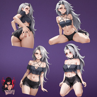 Loona (Human) Hazbin Hotel Waifu Decal Sticker 4 Pack