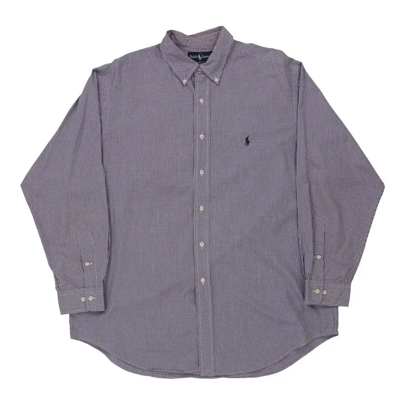 Ralph Lauren Checked Shirt - XL Purple Cotton