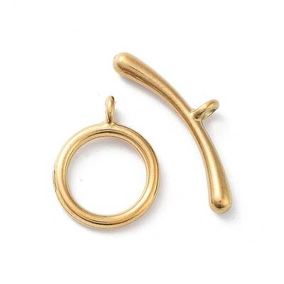 Ion Plating(IP) 304 Stainless Steel Ring Toggle Clasps