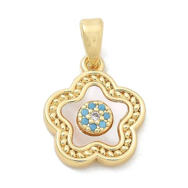 Brass Micro Pave Cubic Zirconia Pendents