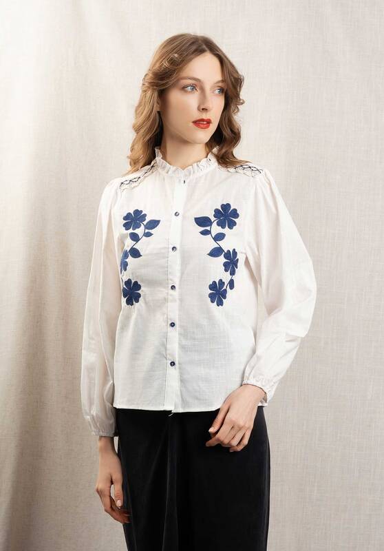 Blouse T1522 White | Color: WHITE | Size: M