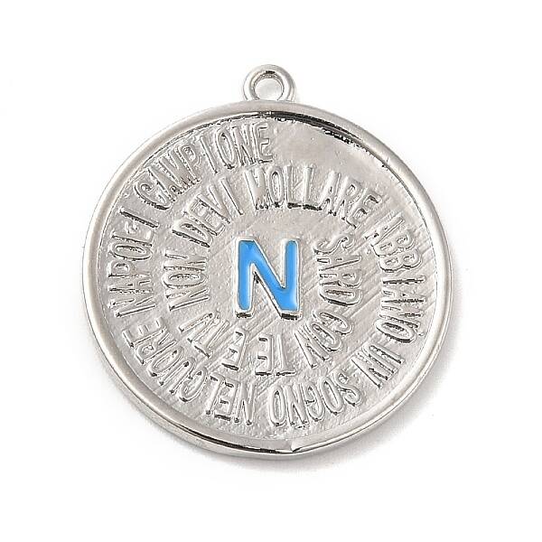 Rack Plating Brass Enamel Pendant