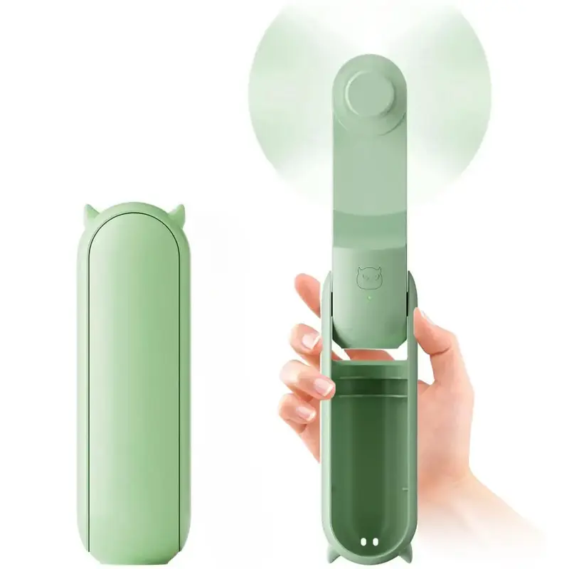 Handheld Mini Fan, 1 Count USB Rechargeable Portable Fan with 2 Speed, Quiet Table & Desktop Fan for Office, Foldable Fan f...