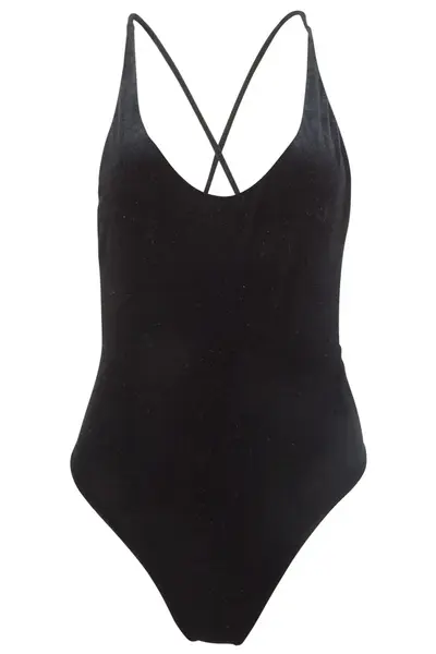 Zoe Velvet One Piece Black | Size: Large