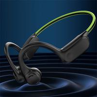 S100-Green Generic Air Conduction Headphones Open Ear Bluetooth 5.2 Wireless Earphones with Mic for Running Gym Cycling Worko...