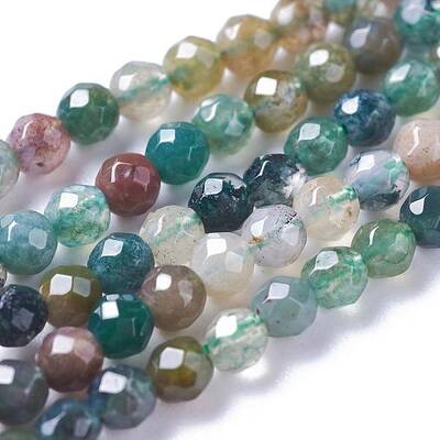 Natural Indian Agate Bead Strands