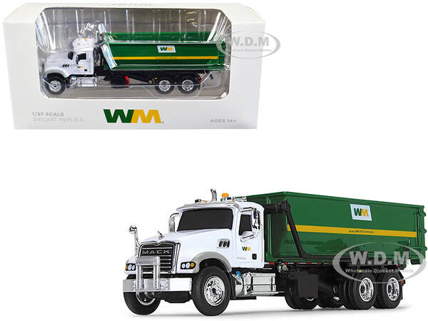 Mack Granite MP Refuse Garbage Truck with Tub-Style Roll-Off Container \