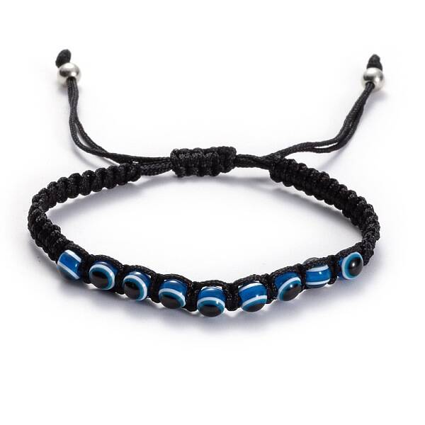 Unisex Adjustable Handmade Polyester Cord Braided Bead Bracelets