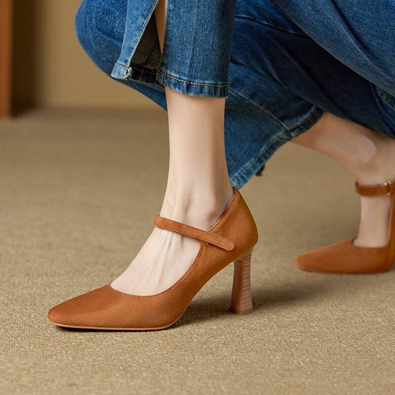 CHIKO Leewan Square Toe Stiletto Mary Jane Shoes