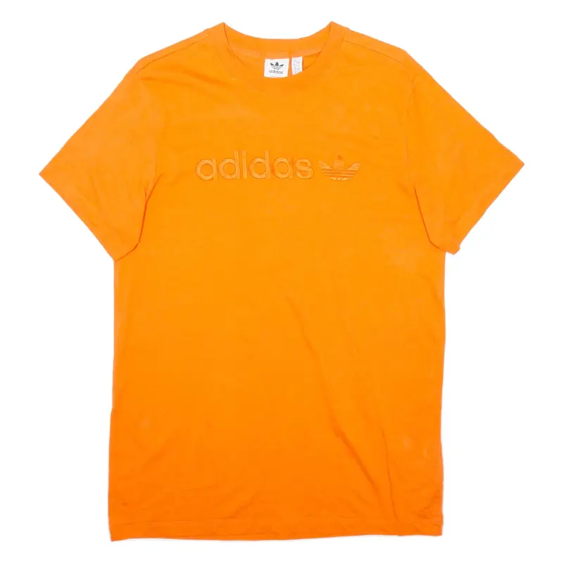 ADIDAS Womens T-Shirt Orange UK 12