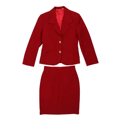 Roccobarocco Full Suit - Small Red Wool | Size: small