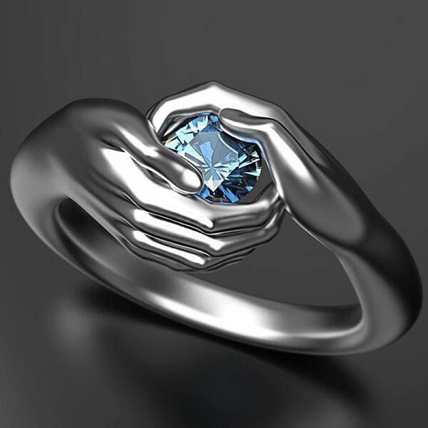 Cubic Zirconia Hand Finger Ring