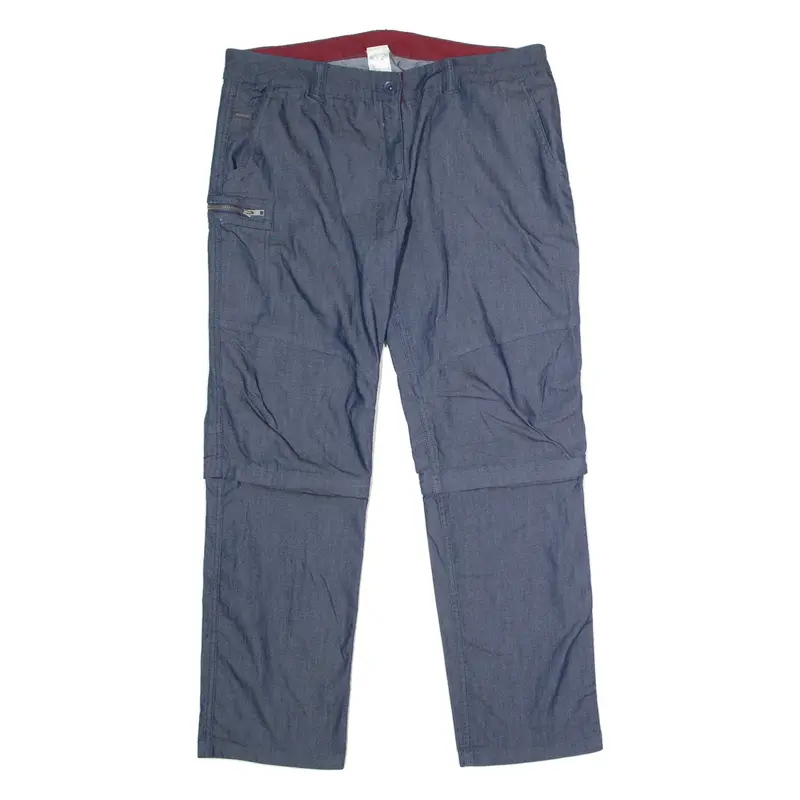 DECATHALON Outdoor Womens Trousers Blue Regular Straight W38 L30