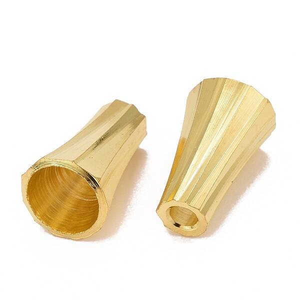 Golden Brass Bead Cone Caps