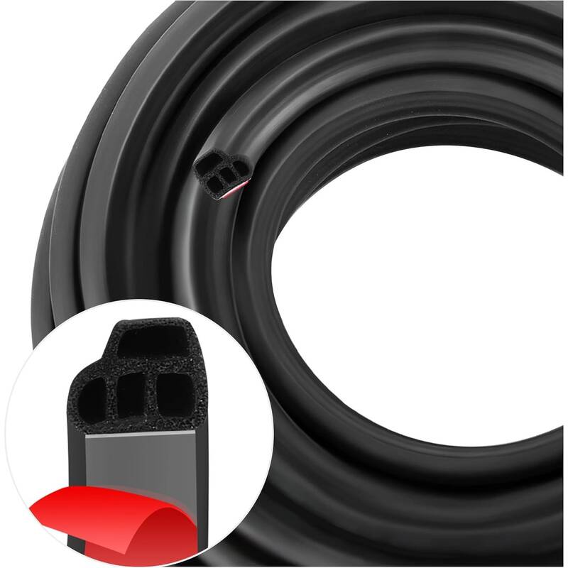 16.4Ft Automotive Weather Stripping,LB-Shape Car Door Seal for Noise & Wear Reduction,Car Accessories Rubber Car Win