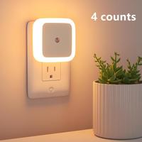 Wall Mounted LED Night Light for Fall, Smart Light Control Sensor Night Light, Plug-in Square Night Light for Bedroom, Bath...