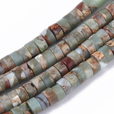 Natural Aqua Terra Jasper Beads Strands