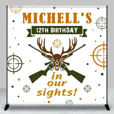 Aperturee In Our Sight Hunt Custom Name 12th Birthday Backdrop - Aperturee