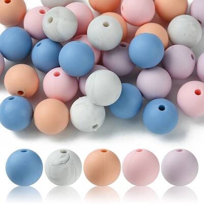 35Pcs Food Grade Eco-Friendly Silicone Focal Beads