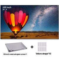 HD Projector Screen, 4K Metal Lightproof Foldable Portable Movie Screen for Home Theater Party Office Classroom Outdoor Indoo...