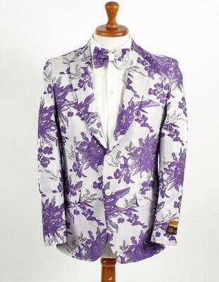 White and Purple Tuxedo
