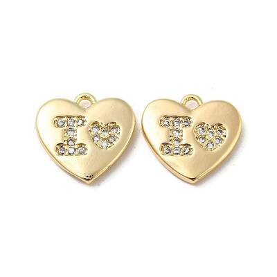 Brass Micro Pave Cubic Zirconia Pendants