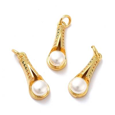 Rack Plating Brass Micro Pave Cubic Zirconia Pendants