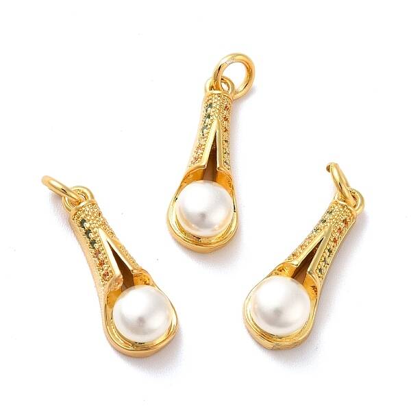 Rack Plating Brass Micro Pave Cubic Zirconia Pendants