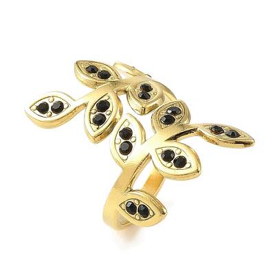 Ion Plating(IP) 304 Stainless Steel Open Cuff Ring for Women