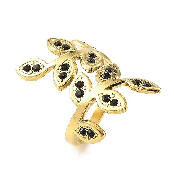 Ion Plating(IP) 304 Stainless Steel Open Cuff Ring for Women