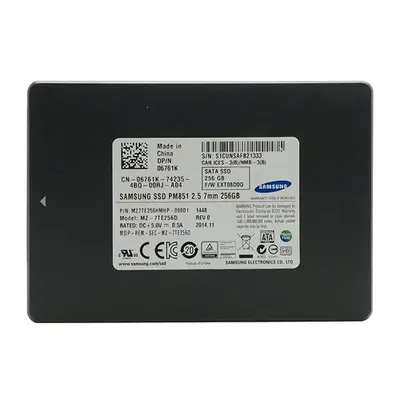 MZ7TE256HMHP-000D1 Samsung PM851 Series 256GB Triple-Level-Cell SATA 6Gb/s 7mm 2.5-Inch Solid State Drive