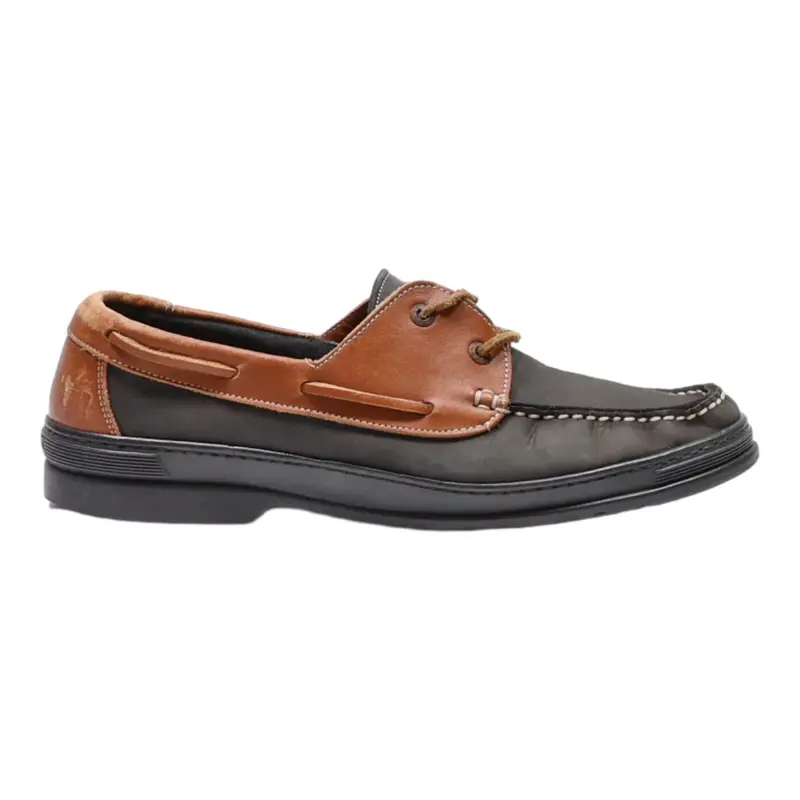 BALLY Boat Shoes Brown Leather Mens UK 9