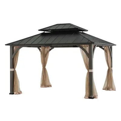 SUNJOY Light Tan Replacement Mosquito Netting For Churchill Hard Top Gazebo (11X13 Ft) A102011930 Sold At BJ's