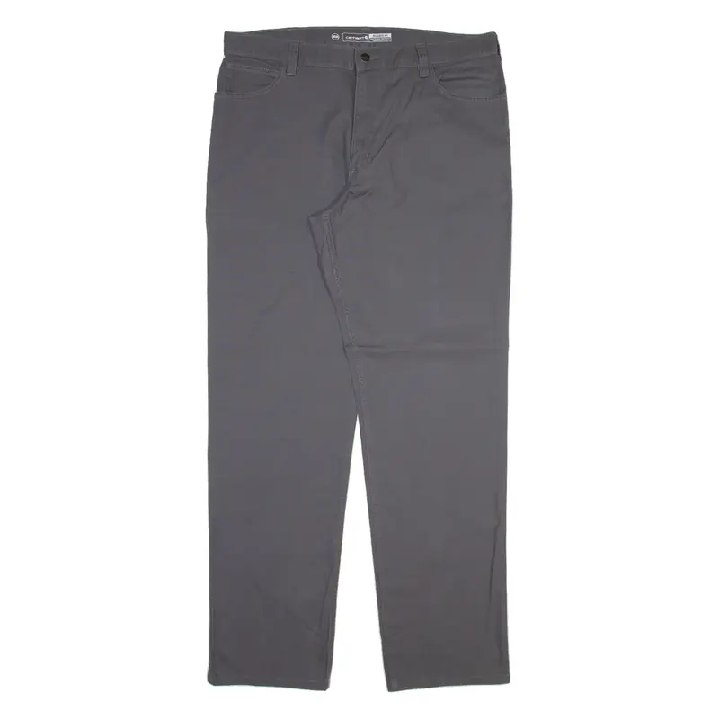 CARHARTT Mens Trousers Grey Relaxed Straight W38 L34