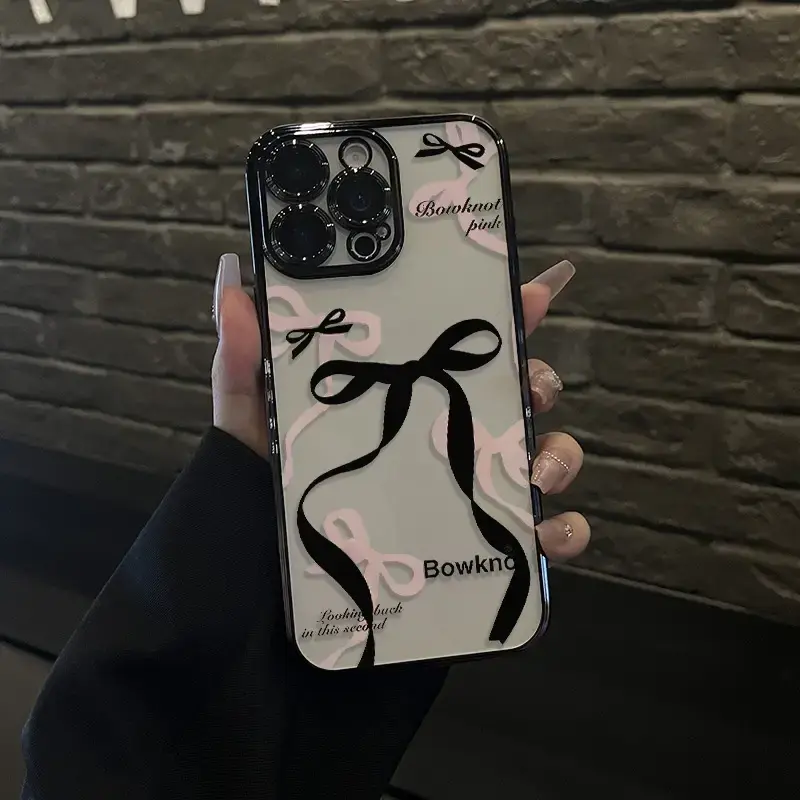 Butterfly ribbon pattern Mobile Phone Case Camera Lens Protection for iPhone 15 16 14 Promax 13 12 11 XR XS Plus Shockproof N...