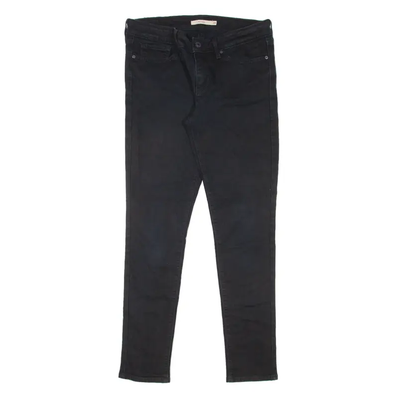 LEVI'S 711 Womens Jeans Black Slim Skinny W28 L27
